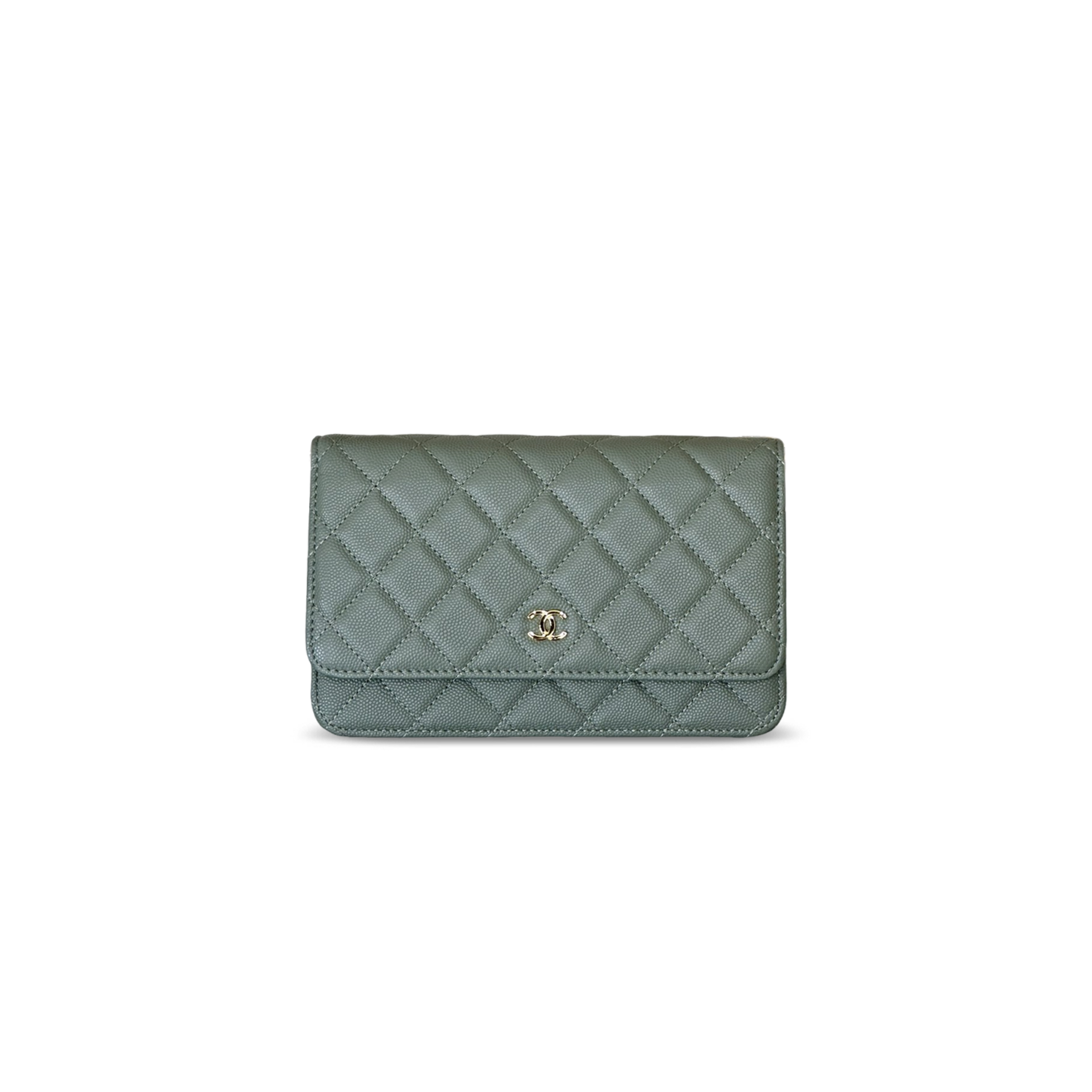 CHANEL MASTER WALLET ON CHAIN WOC CAVIAR GOLD METAL AP0250 (19.5*13*4cm)